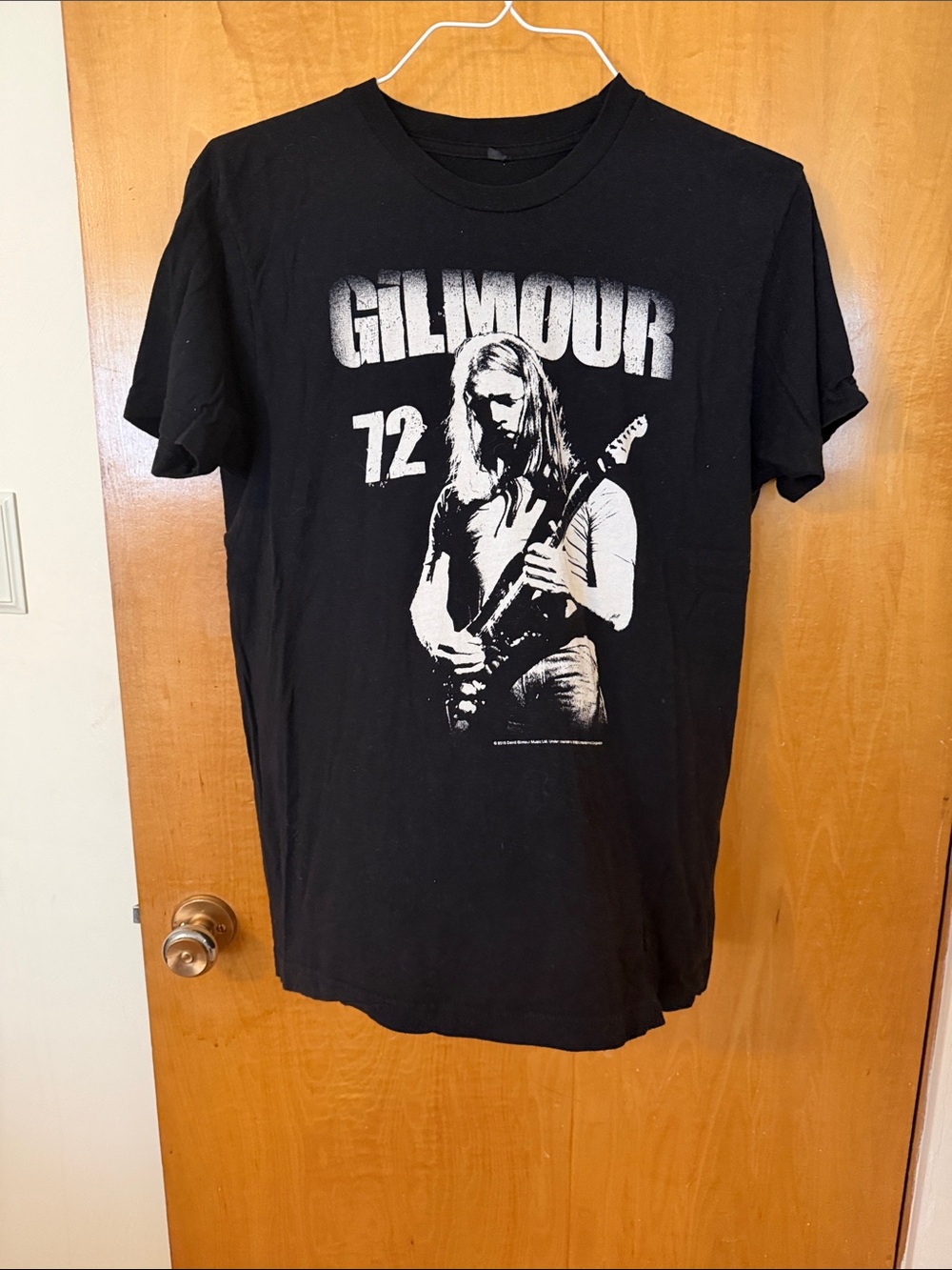Black Pink Floyd Gilmour 72 Graphic Tee - Men's Band Shirt